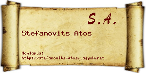 Stefanovits Atos névjegykártya